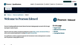 What Edexcel.com website looks like in 2024 