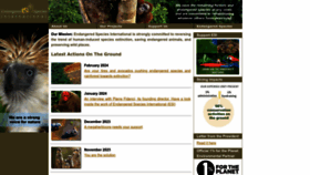 What Endangeredspeciesinternational.org website looks like in 2024 