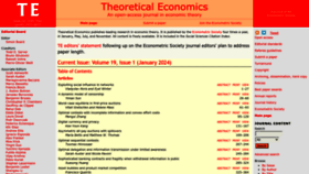 What Econtheory.org website looks like in 2024 