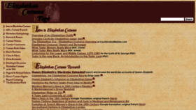 What Elizabethancostume.net website looks like in 2024 