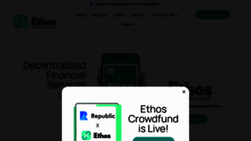 What Ethos.io website looks like in 2024 