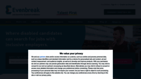 What Evenbreak.co.uk website looks like in 2024 