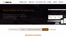 What Elaws.us website looks like in 2024 