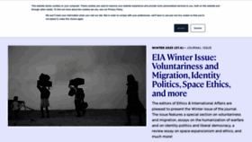 What Ethicsandinternationalaffairs.org website looks like in 2024 