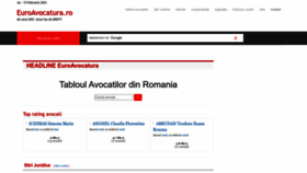 What Euroavocatura.ro website looks like in 2024 