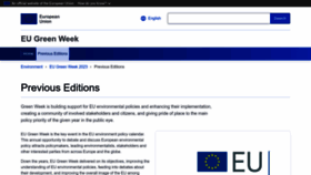 What Eugreenweek.eu website looks like in 2024 