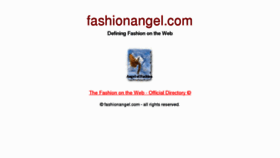 What Fashionangel.com website looked like in 2011 (12 years ago)