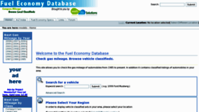 What Fueleconomydb.com website looked like in 2011 (12 years ago)