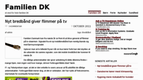 What Familien.dk website looked like in 2011 (12 years ago)