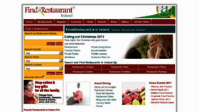 What Findarestaurant.ie website looked like in 2012 (12 years ago)