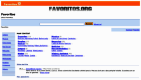 What Favoritos.org website looked like in 2012 (12 years ago)