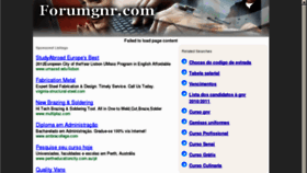 What Forumgnr.com website looked like in 2012 (12 years ago)