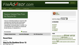 What Filesadvisor.com website looked like in 2012 (12 years ago)