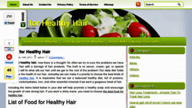 What Foodforhealthyhair.com website looked like in 2012 (12 years ago)