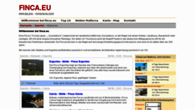 What Finca.eu website looked like in 2012 (12 years ago)