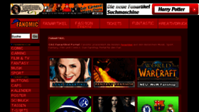 What Fanomic.com website looked like in 2012 (12 years ago)