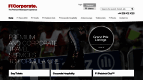 What F1corporate.com website looked like in 2012 (12 years ago)
