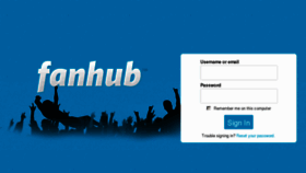 What Fanhub.com website looked like in 2012 (13 years ago)
