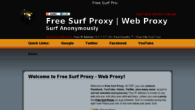 What Freesurfproxy.org website looked like in 2012 (11 years ago)