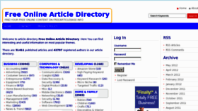 What Freearticlebase.info website looked like in 2012 (11 years ago)