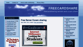 What Freecardshare.net website looked like in 2012 (11 years ago)