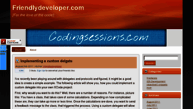 What Friendlydeveloper.com website looked like in 2012 (11 years ago)