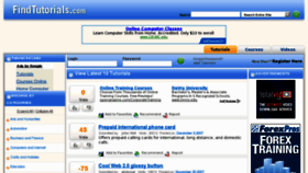 What Findtutorials.com website looked like in 2012 (11 years ago)