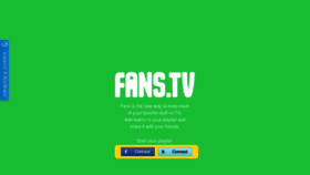 What Fans.tv website looked like in 2012 (11 years ago)