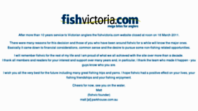 What Fishvictoria.com website looked like in 2011 (13 years ago)