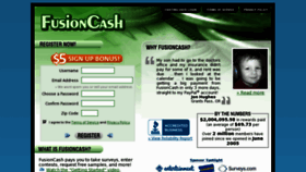 What Fusioncash.net website looked like in 2011 (13 years ago)