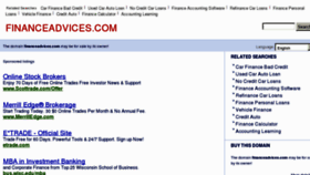 What Financeadvices.com website looked like in 2012 (13 years ago)