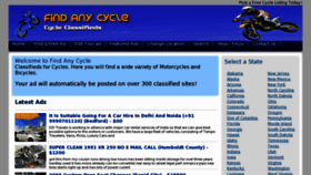 What Findanycycle.com website looked like in 2012 (11 years ago)