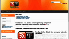 What Feed2post.com website looked like in 2012 (11 years ago)
