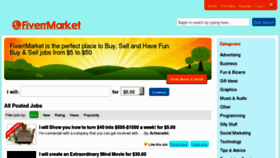 What Fiverrmarket.com website looked like in 2012 (11 years ago)