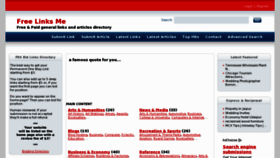 What Freelinks.me website looked like in 2012 (11 years ago)