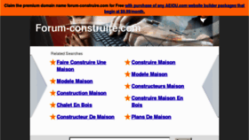 What Forum-construire.com website looked like in 2013 (11 years ago)