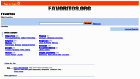 What Favoritos.org website looked like in 2013 (11 years ago)