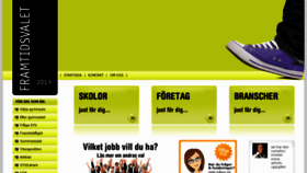 What Framtidsvalet.se website looked like in 2013 (11 years ago)