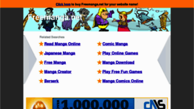 What Freemanga.net website looked like in 2013 (11 years ago)