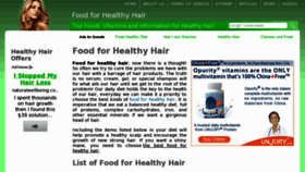 What Foodforhealthyhair.com website looked like in 2013 (11 years ago)