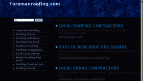 What Foremanroofing.com website looked like in 2013 (11 years ago)