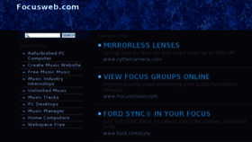 What Focusweb.com website looked like in 2013 (11 years ago)