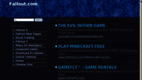 What Fallout.com website looked like in 2013 (11 years ago)