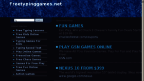 What Freetypinggames.net website looked like in 2013 (10 years ago)