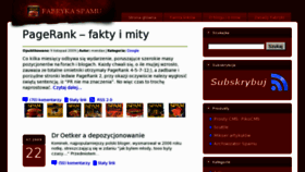 What Fabrykaspamu.pl website looked like in 2013 (10 years ago)