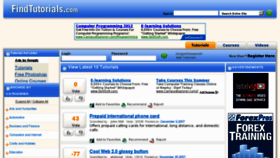 What Findtutorials.com website looked like in 2013 (10 years ago)
