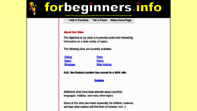 What Forbeginners.info website looked like in 2013 (10 years ago)