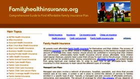 What Familyhealthinsurance.org website looked like in 2013 (10 years ago)