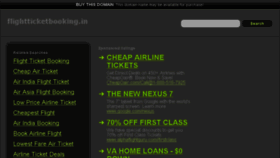What Flightticketbooking.in website looked like in 2013 (10 years ago)