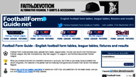 What Footballformguide.net website looked like in 2013 (10 years ago)
